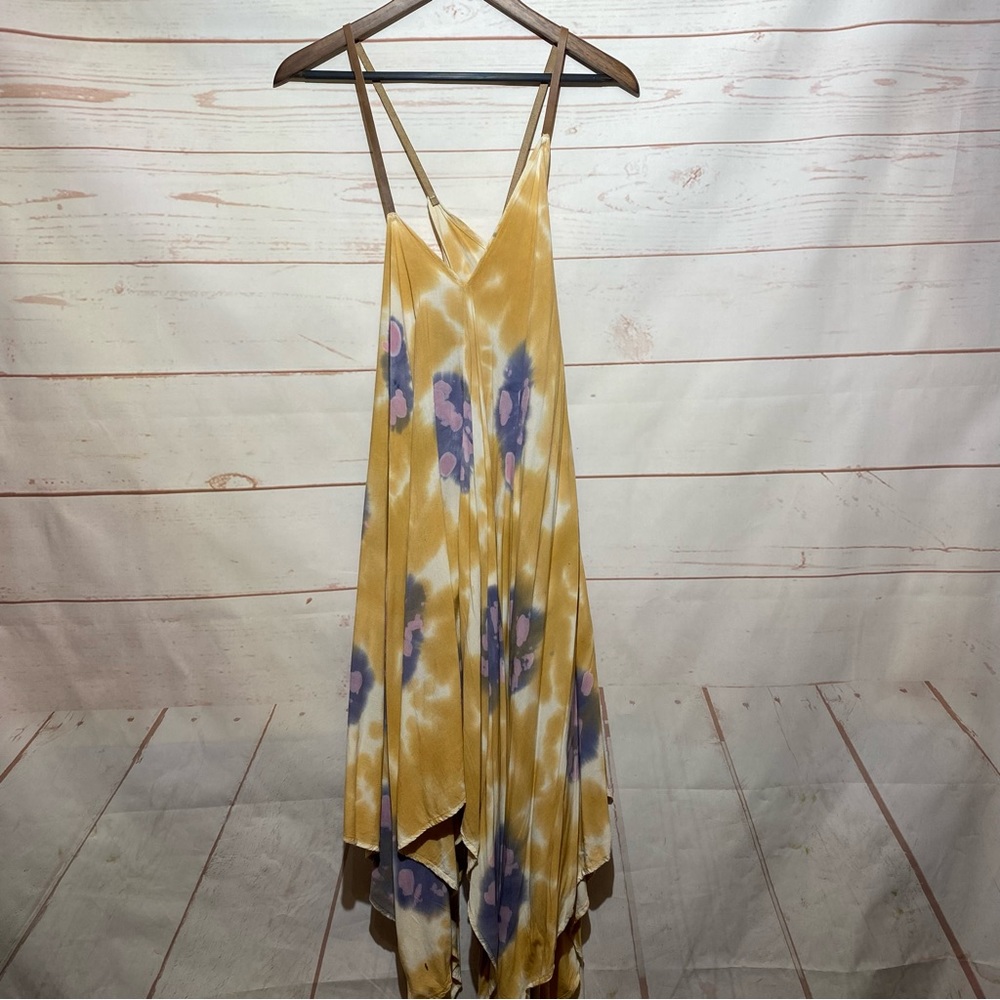 Alternative Tye Dye Spaghetti Cross Strapped Dress Medium